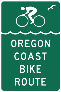 Oregon Coast Bike Route Sign