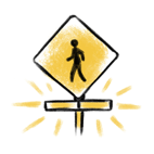 Pedestrian signal icon