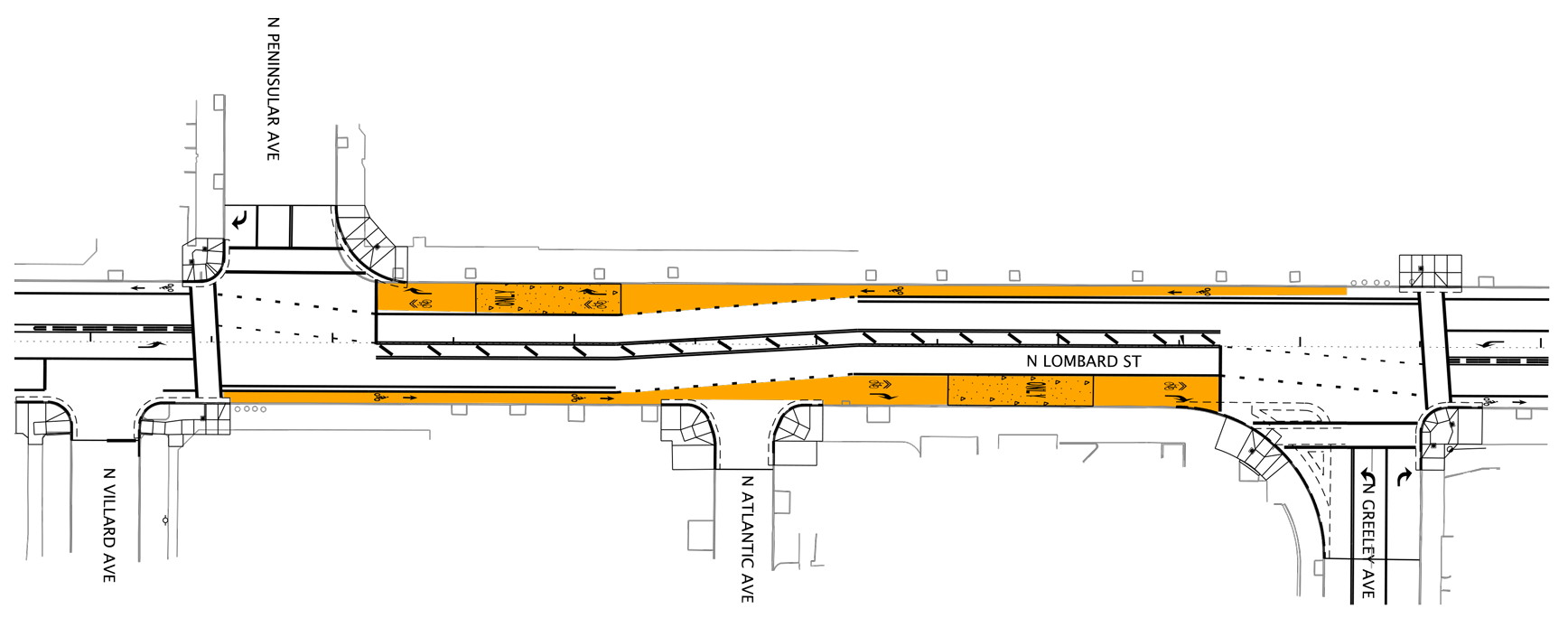 Shared lane diagram