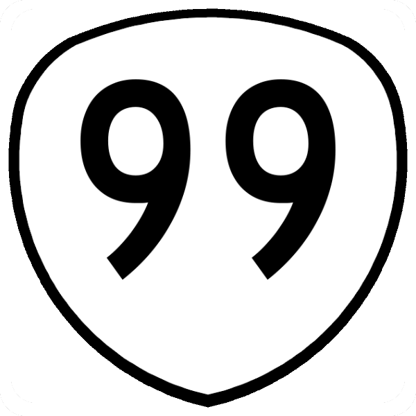 OR 99 highway sign