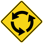 roundabout sign icon