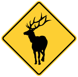 elk warning sign icon