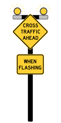 intersection warning sign icon