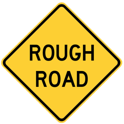 rough road sign icon