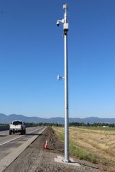 photo of a traffic camera installed on a highway in Oregon