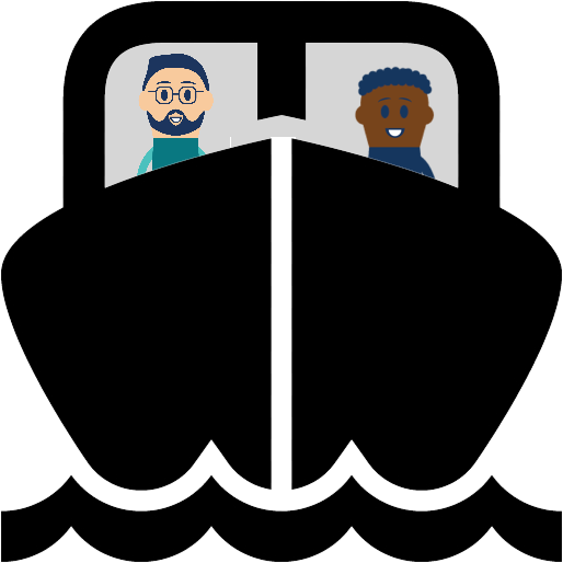 icon showing two people in a boat