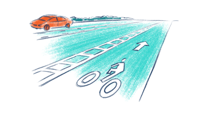 Drawing: bike lane